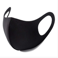 Washable Reusable Black Fabric Face Covering Mask