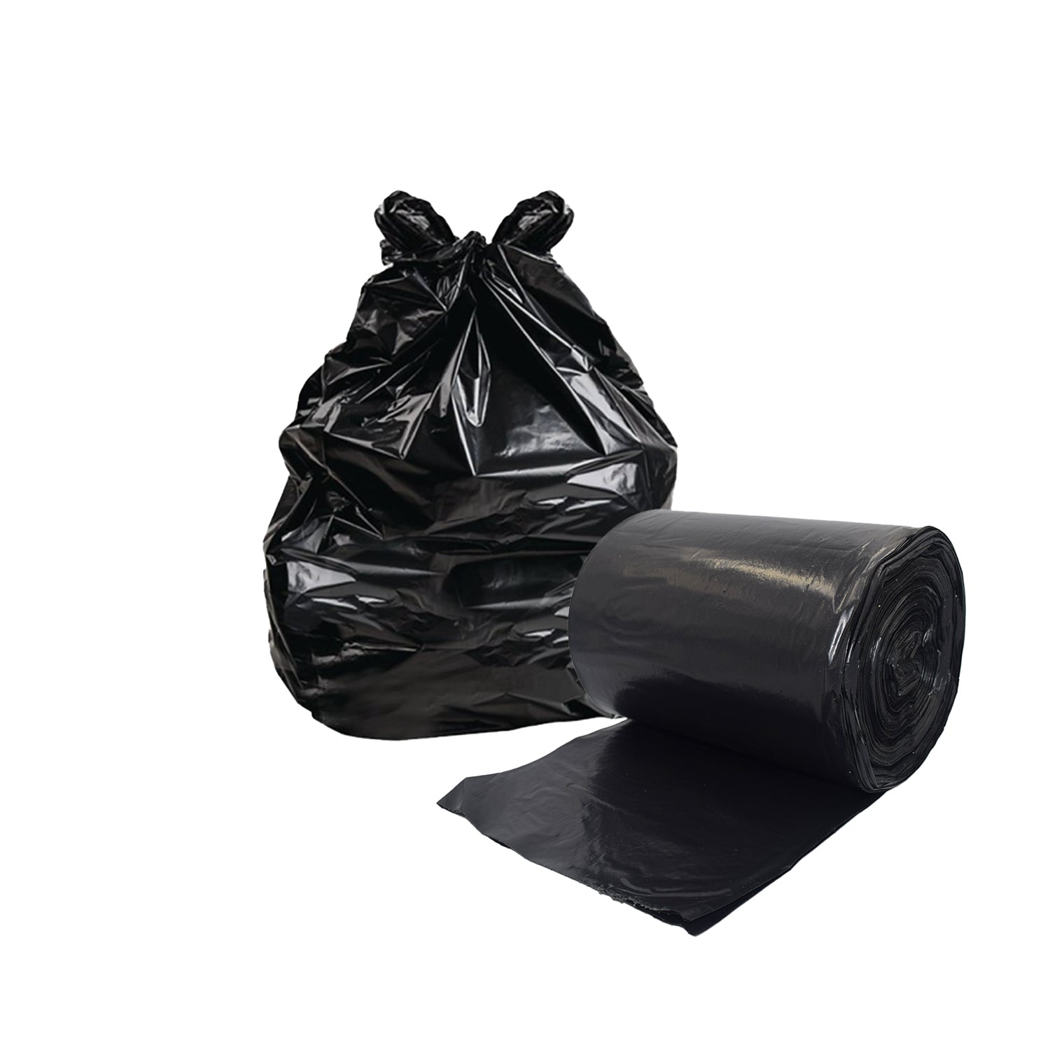 Roll of 50 Heavy Duty Super Strong Black Refuse Sacks 18x29x39 ...
