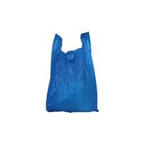 Jumbo Blue Vest Plastic Carrier Bags  12x18x24"