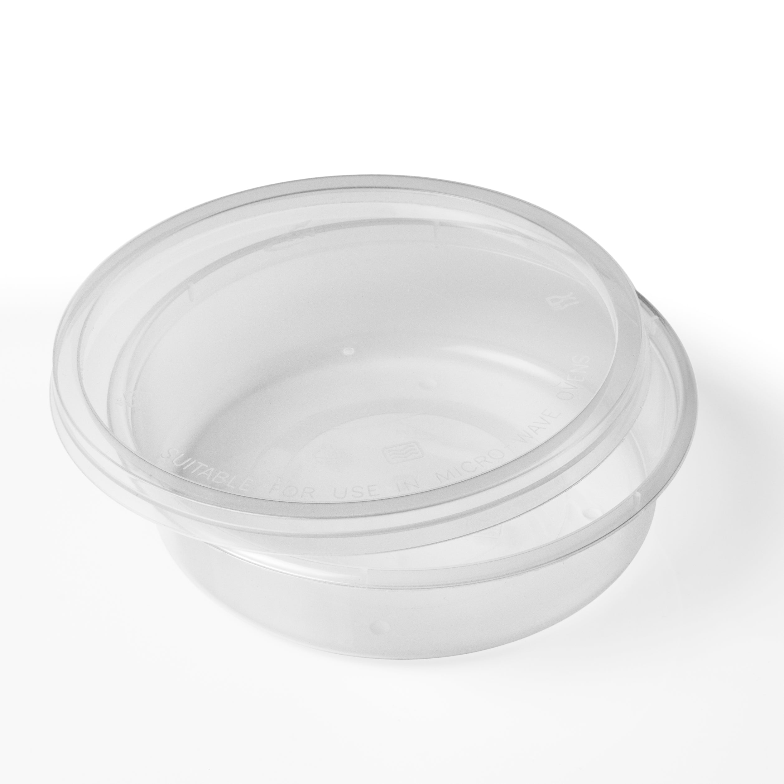 8oz Clear Round Plastic Microwave Container & Lids – Sunrise Packaging