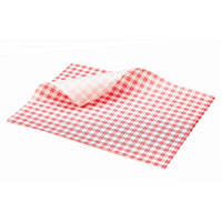Large Red Gingham Grease Proof Paper 250x375mm
